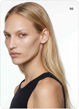 Model 96 - blonde model casting card